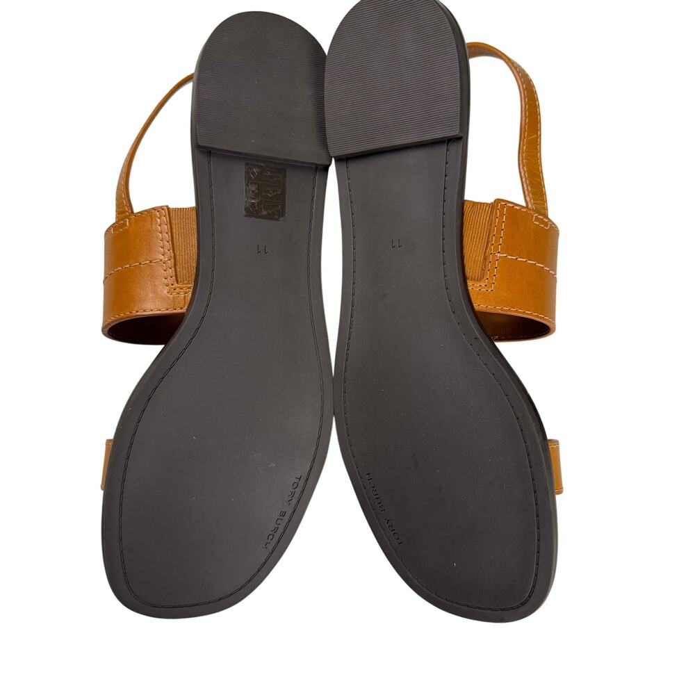 TORY BURCH Women's Vanchetta Leather Mini Everly Back Strap Flat Sandals - Picture 8 of 8